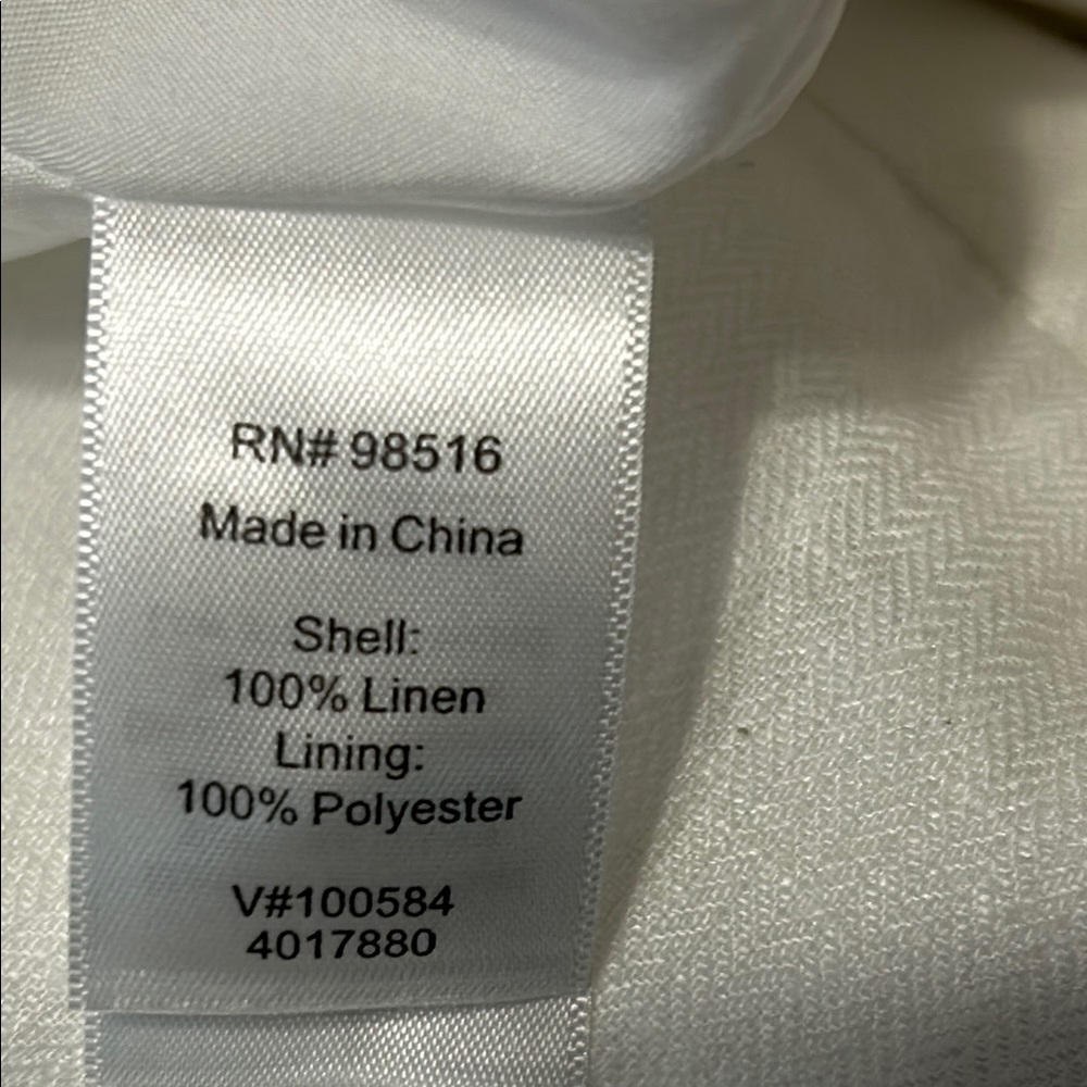 Coldwater Creek women white linen Pants size 16 - Picture 4 of 5